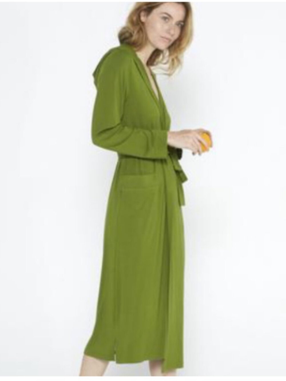 Recliner Lounger Robe Hooded Large Loungewear Pockets Modal Grass